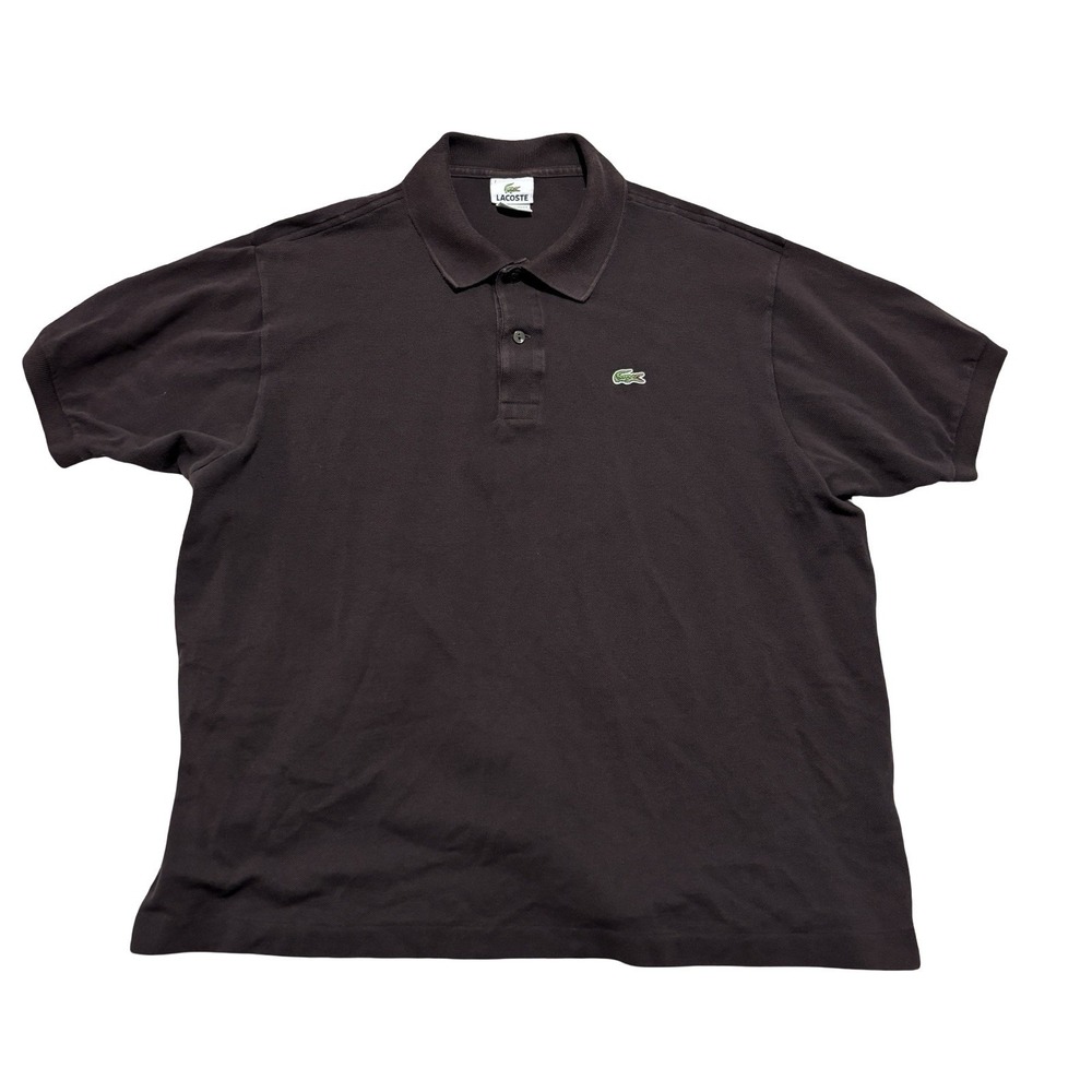 Lacoste Men's Classic Logo Polo Shirt Brown Size 7 - 24 x 27
